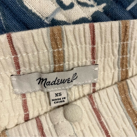 Madewell Linen-Cotton Smocked-Waist Button-Front Midi Skirt - Picture 6 of 6